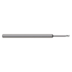 Variable Helix End Mills for Aluminum Alloys - 0.0310″ (1/32″) Cutter Diameter × 0.0030″ Radius × 0.0470″ (3/64″) Length of Cut × 0.2500″ (1/4″) Reach Carbide Corner Radius End Mill for Aluminum Alloys, 3 Flutes