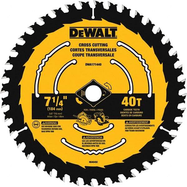 DeWALT - Wet & Dry-Cut Saw Blades   Blade Diameter (Inch): 8-1/4    Blade Material: Tungsten Carbide-Tipped - USA Tool & Supply