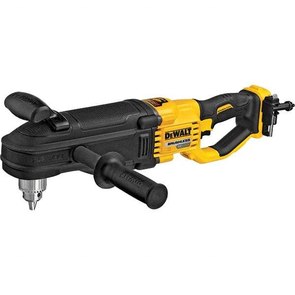 DeWALT - 60 Volt 1/2" Chuck Inline Handle Cordless Drill - 1320 RPM, Keyed Chuck, Reversible, Lithium-Ion Batteries Not Included - USA Tool & Supply