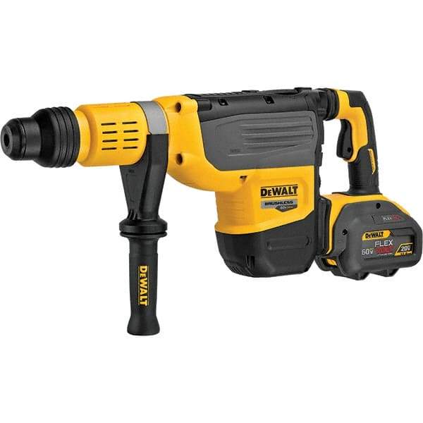 DeWALT - 60 Volt 2" SDS Max Chuck Cordless Rotary Hammer - 2210 BPM, 290 RPM, Reversible - USA Tool & Supply