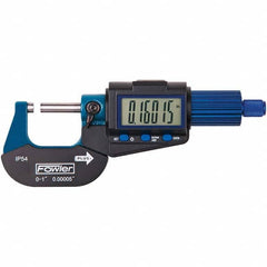 Fowler - 0 to 75mm IP54 Carbide-Tipped Standard Electronic Outside Micrometer - USA Tool & Supply