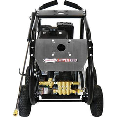 Simpson - Gas, 12 hp, 4,400 psi, 4 GPM, Cold Water Pressure Washer - AAA Triplex, 50' x 3/8" Hose - USA Tool & Supply