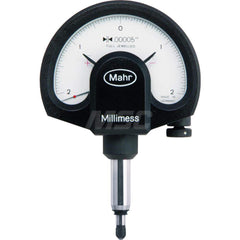 Mahr - Dial Comparator Gages; Dial Graduation (Decimal Inch): 0.000020 ; Dial Graduation (mm): 0.0005 ; Accuracy (micro m): 1 (Ge); 1.2 (Gges); 0.7 (Gt) ; Accuracy (Decimal Inch): 0.00002 (Ge); 0.00003 (Gges); 0.000014 (Gt) ; Maximum Measurement (Decimal - Exact Industrial Supply