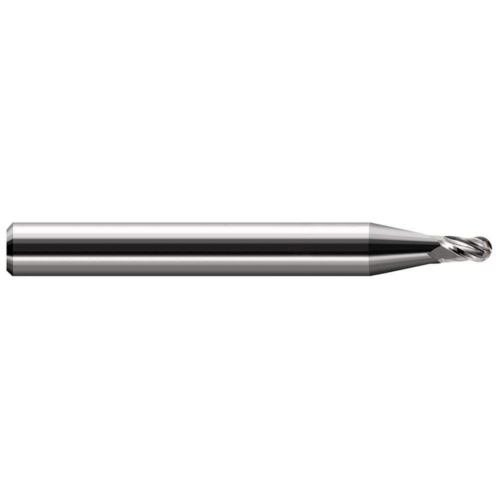 Harvey Tool - Ball End Mills; Mill Diameter (Decimal Inch): 0.0020 ; Number of Flutes: 2 ; Length of Cut (Decimal Inch): 0.0030 ; Material: Solid Carbide ; Overall Length (Inch): 1-1/2 ; Overall Length (Decimal Inch): 1.50000 - Exact Industrial Supply
