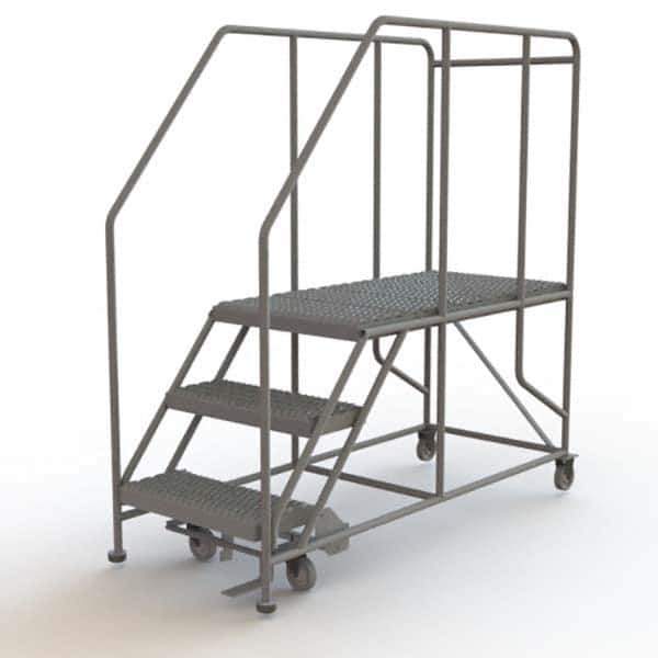 TRI-ARC - Rolling & Wall Mounted Ladders & Platforms Type: Rolling Work Platform Style: Steel Work Platform - USA Tool & Supply