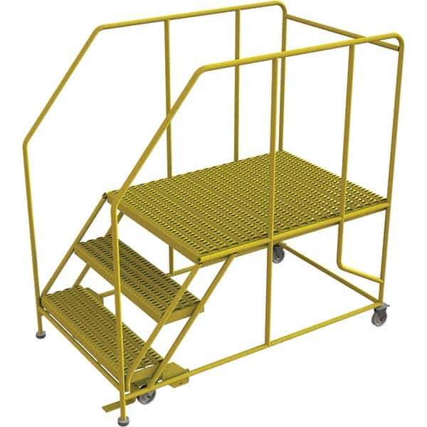 TRI-ARC - Rolling & Wall Mounted Ladders & Platforms Type: Rolling Work Platform Style: Steel Work Platform - USA Tool & Supply