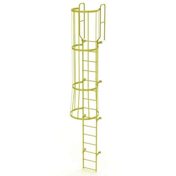 TRI-ARC - Rolling & Wall Mounted Ladders & Platforms Type: Fixed Ladder Style: Safety Cage - USA Tool & Supply