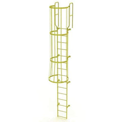 TRI-ARC - Rolling & Wall Mounted Ladders & Platforms Type: Fixed Ladder Style: Safety Cage - USA Tool & Supply