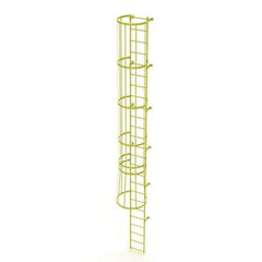 TRI-ARC - Rolling & Wall Mounted Ladders & Platforms Type: Fixed Ladder Style: Safety Cage - USA Tool & Supply