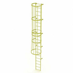 TRI-ARC - Rolling & Wall Mounted Ladders & Platforms Type: Fixed Ladder Style: Safety Cage - USA Tool & Supply
