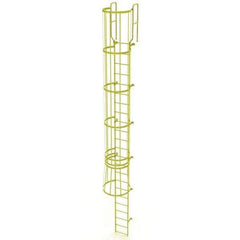 TRI-ARC - Rolling & Wall Mounted Ladders & Platforms Type: Fixed Ladder Style: Safety Cage - USA Tool & Supply