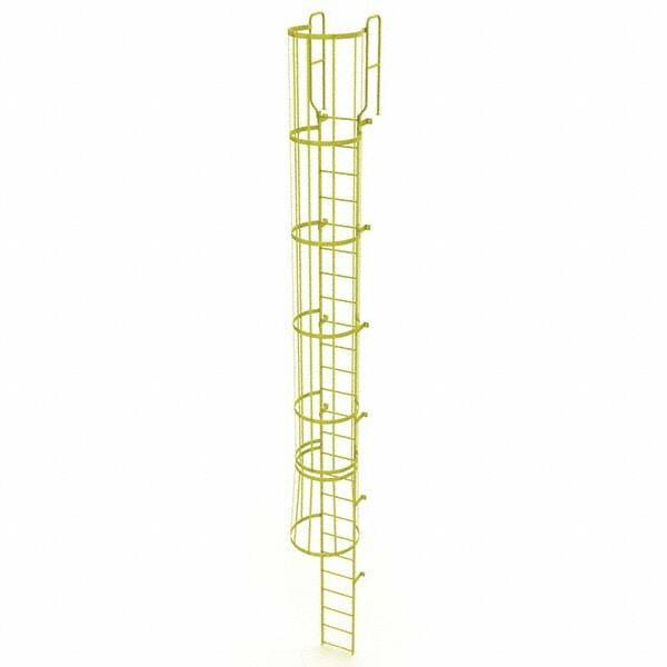 TRI-ARC - Rolling & Wall Mounted Ladders & Platforms Type: Fixed Ladder Style: Safety Cage - USA Tool & Supply