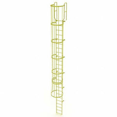 TRI-ARC - Rolling & Wall Mounted Ladders & Platforms Type: Fixed Ladder Style: Safety Cage - USA Tool & Supply