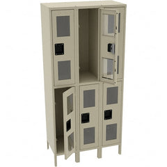 Tennsco - 6 Door, Double Tier, Welded Locker - USA Tool & Supply