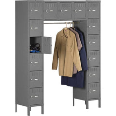 Tennsco - 15 Door, 15 Tier, Welded Locker - USA Tool & Supply
