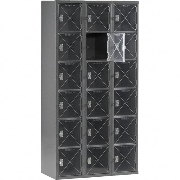 Tennsco - 18 Door, 6 Tier, Welded Locker - USA Tool & Supply