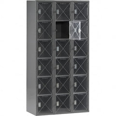 Tennsco - 18 Door, 6 Tier, Welded Locker - USA Tool & Supply