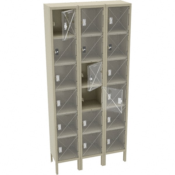 Tennsco - 18 Door, 6 Tier, Welded Locker - USA Tool & Supply