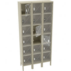 Tennsco - 18 Door, 6 Tier, Welded Locker - USA Tool & Supply