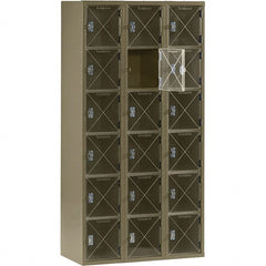 Tennsco - 18 Door, 6 Tier, Welded Locker - USA Tool & Supply