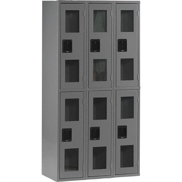 Tennsco - 6 Door, Double Tier, Welded Locker - USA Tool & Supply