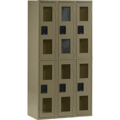Tennsco - 6 Door, Double Tier, Welded Locker - USA Tool & Supply