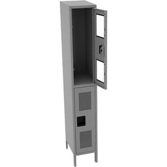 Tennsco - 2 Door, Double Tier, Welded Locker - USA Tool & Supply