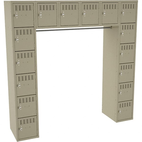 Tennsco - 16 Door, 16 Tier, Welded Locker - USA Tool & Supply