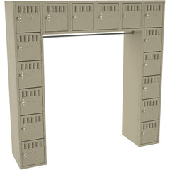Tennsco - 16 Door, 16 Tier, Welded Locker - USA Tool & Supply