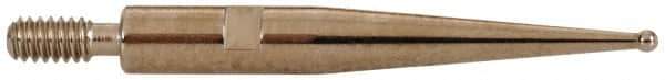 INTERAPID - 0.031" Ball Diam, Steel, Ball Test Indicator Contact Point - 0.65" Contact Point Length, Use with Brown & Sharpe Interapid 312 Dial Test Indicators (Except 74.111965 & 74.111958) - USA Tool & Supply