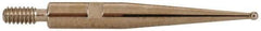 INTERAPID - 0.031" Ball Diam, Steel, Ball Test Indicator Contact Point - 0.65" Contact Point Length, Use with Brown & Sharpe Interapid 312 Dial Test Indicators (Except 74.111965 & 74.111958) - USA Tool & Supply