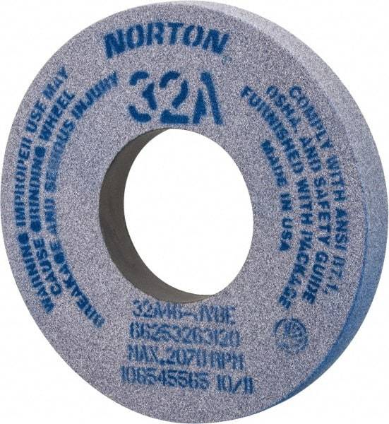 Norton - 12" Diam x 5" Hole x 1-1/2" Thick, J Hardness, 46 Grit Surface Grinding Wheel - Aluminum Oxide, Type 1, Coarse Grade, 2,070 Max RPM, Vitrified Bond, No Recess - USA Tool & Supply