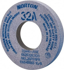 Norton - 12" Diam x 5" Hole x 1-1/2" Thick, J Hardness, 46 Grit Surface Grinding Wheel - Aluminum Oxide, Type 1, Coarse Grade, 2,070 Max RPM, Vitrified Bond, No Recess - USA Tool & Supply