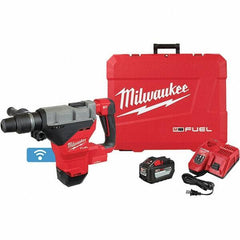 Milwaukee Tool - 18 Volt 1-3/4" SDS Max Chuck Cordless Rotary Hammer - 2900 BPM, 380 RPM, Reversible - USA Tool & Supply