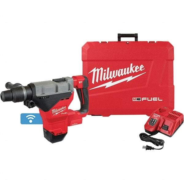 Milwaukee Tool - 18 Volt 1-3/4" SDS Max Chuck Cordless Rotary Hammer - 2900 BPM, 380 RPM, Reversible - USA Tool & Supply