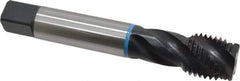 Emuge - 1-1/4 - 7 UNC 4 Flute 2B Modified Bottoming Spiral Flute Tap - Cobalt, Oxide Finish, 7.087" OAL, Right Hand Flute, Right Hand Thread, Series Enorm-VA - USA Tool & Supply