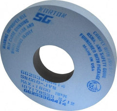 Norton - 14" Diam x 5" Hole x 2" Thick, J Hardness, 60 Grit Surface Grinding Wheel - Ceramic, Type 1, Medium Grade, 1,800 Max RPM, Vitrified Bond, No Recess - USA Tool & Supply