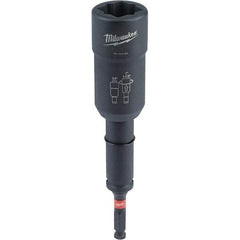 Milwaukee Tool - 1/2" Lineman's Utility Socket - 7/16" Drive, 10" OAL, 2.3" Socket Nose Diam - USA Tool & Supply
