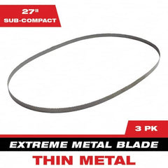 Milwaukee Tool - 27" x 0.8" x 0.02" 12-14 TPI Bi-Metal Portable Band Saw Blade - USA Tool & Supply