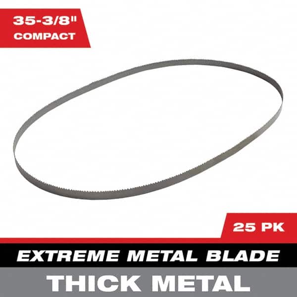 Milwaukee Tool - 2' 11-3/8" x 0.8" x 0.02" 8-10 TPI Bi-Metal Portable Band Saw Blade - USA Tool & Supply