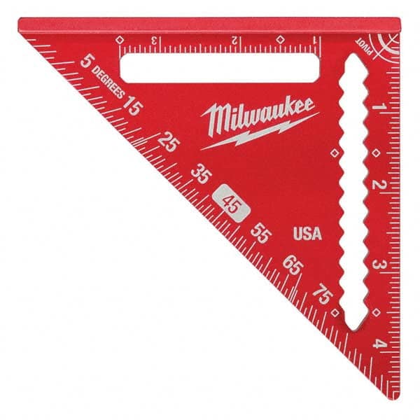Milwaukee Tool - Rafter Squares Type: Rafter Square Blade Length (Inch): 4-1/2 - USA Tool & Supply