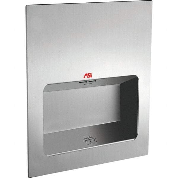 ASI-American Specialties, Inc. - 1000 Watt Satin Stainless Steel Finish Electric Hand Dryer - 277 Volts, 5.2 Amps, 12-19/32" Wide x 15-3/4" High x 4-1/16" Deep - USA Tool & Supply