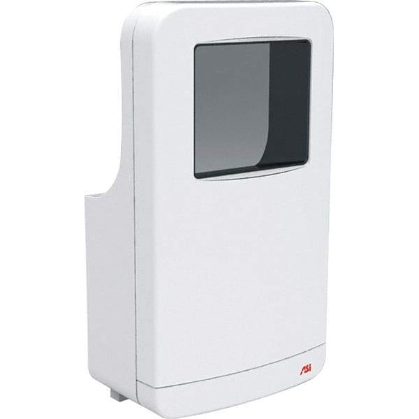 ASI-American Specialties, Inc. - 1600 Watt White Finish Electric Hand Dryer - 110/120 Volts, 16.2 Amps, 12-11/16" Wide x 22-1/16" High x 7-3/4" Deep - USA Tool & Supply
