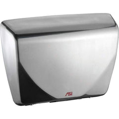 ASI-American Specialties, Inc. - 2200 Watt Satin Stainless Steel Finish Electric Hand Dryer - 100-240 Volts, 18.3 Amps, 14-7/16" Wide x 10-13/16" High x 3-15/16" Deep - USA Tool & Supply