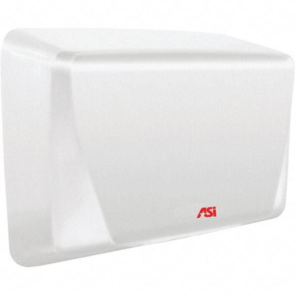 ASI-American Specialties, Inc. - 1000 Watt White Finish Electric Hand Dryer - 115-120 Volts, 10.4 Amps, 10-5/8" Wide x 8-15/32" High x 4" Deep - USA Tool & Supply