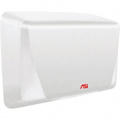 ASI-American Specialties, Inc. - 1000 Watt White Finish Electric Hand Dryer - 208-240 Volts, 5.2 Amps, 10-5/8" Wide x 8-15/32" High x 4" Deep - USA Tool & Supply