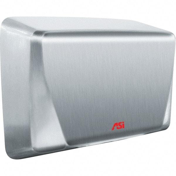 ASI-American Specialties, Inc. - 1000 Watt Satin Stainless Steel Finish Electric Hand Dryer - 115-120 Volts, 10.4 Amps, 10-5/8" Wide x 8-15/32" High x 4" Deep - USA Tool & Supply