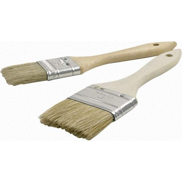 Brush Research Mfg. - 1" Flat Hog General Purpose Paint Brush - 1-5/8" Bristle Length, 6" Wood Beavertail Handle - USA Tool & Supply