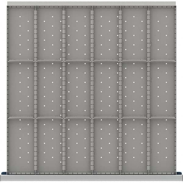 LISTA - 18-Compartment Drawer Divider Layout for 3.15" High Drawers - USA Tool & Supply