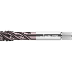 Walter-Prototyp - 1-14 UNS 5 Flute 2B/3B Semi-Bottoming Spiral Flute Tap - High Speed Steel, TiAlN Finish, 140mm OAL, Right Hand Flute, Right Hand Thread, Series TC117 - USA Tool & Supply